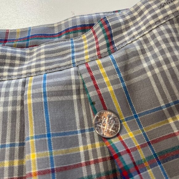 Pendleton Vintage  90s Plaid Academia Secretarial Skirt Pleated Front Size Small - Picture 7 of 8
